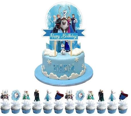 Tortový zápich frozen (25ks) - skladom, tz-259, 