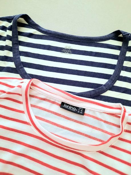 Tričko v námornickom štýle 2 ks, cena spolu, h&m,xl