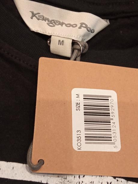 Pánske čierne tričko s potlačou kangaroo (m), m