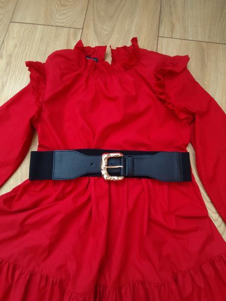 Červené šaty shein s-m, s