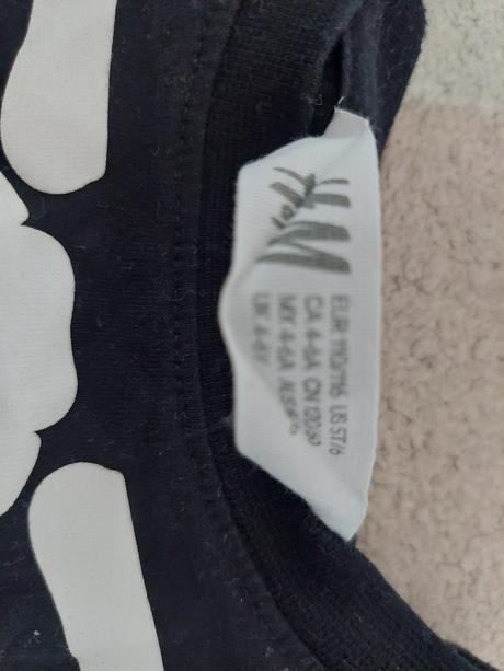 Tričko s kostrou veľ.110/116, h&m,110