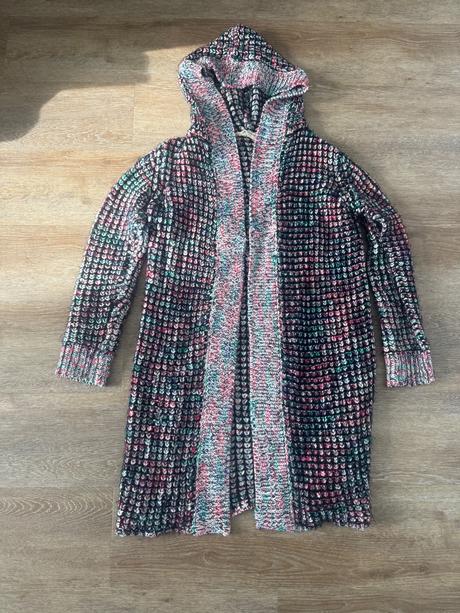 Vlnený kardigán / sveter s kapucňou, reserved,s