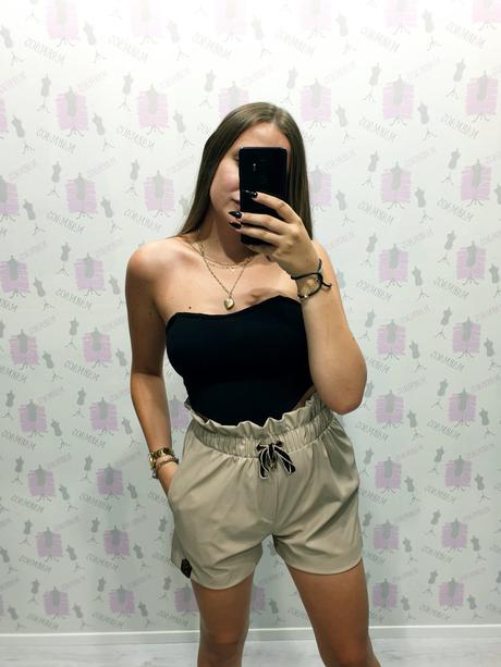 Koženkové kraťasy s/m, s