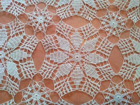 Háčkovaný obrus - hviezdy 1, 