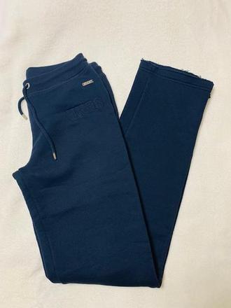 Tmavomodré teplé tepláky rovného strihu zn. uncs, m