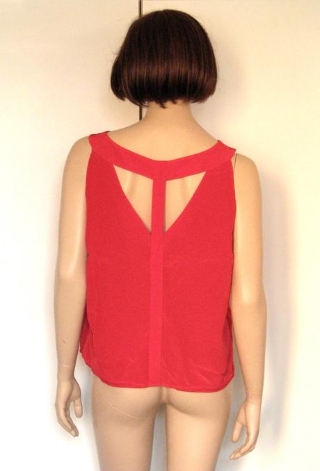 Červený netradičný top, xl