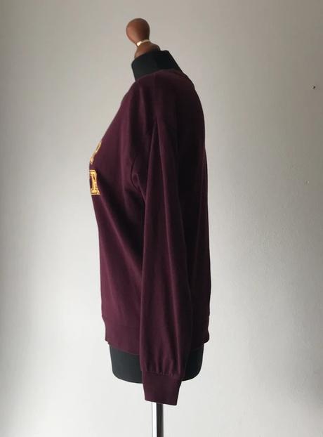 Štýlová bordová mikina cheerleader, h&m,s