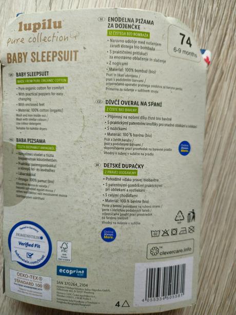 Lupilu pyžamo veľ 74, lupilu,74