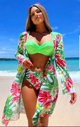 Bikiny pusch-up +kimono, l / m / s / xl