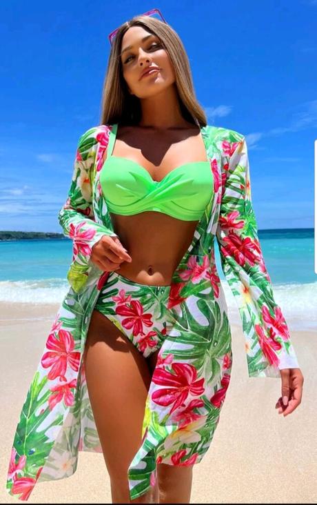 Bikiny pusch-up +kimono, l / m / s / xl