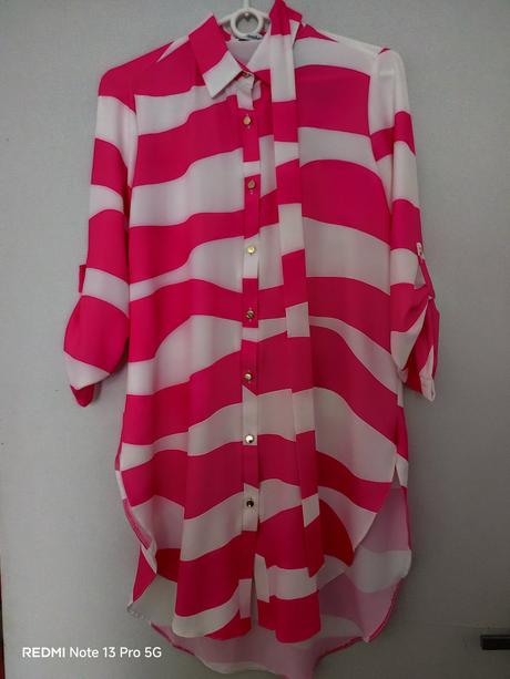 Predĺžená blúzka s opaskom, 38