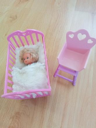 Postieľka+stolička+bábika,
