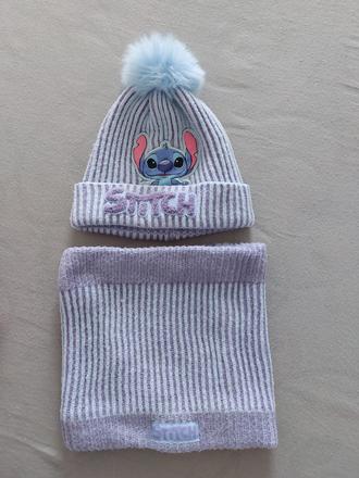Disney stitch koplet čiapka, nákrcník, rukavice, disney,122