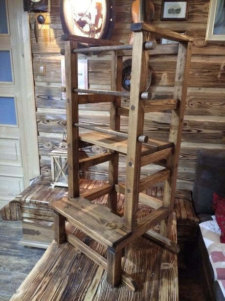 Učiaca veža montessor polohovateľná 2v1,