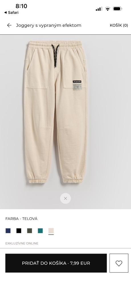 Nohavice teplaky jogger, reserved,152