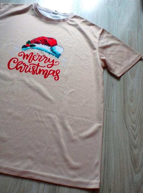 Marhuľkové tričko "merry christmas", v. xl, xl