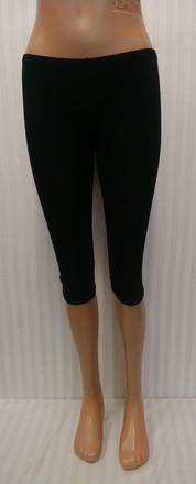 Dámske elastické čierne 3/4 legíny, italy, xs, xs