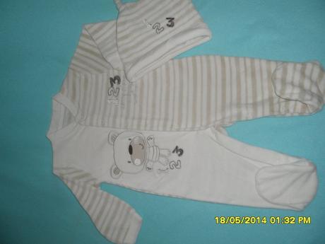 Nenosené zamatové dupačky s čiapočkou - overal, early days,74