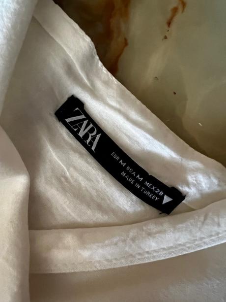 Zara krátke biele šaty s opaskom, zara,m