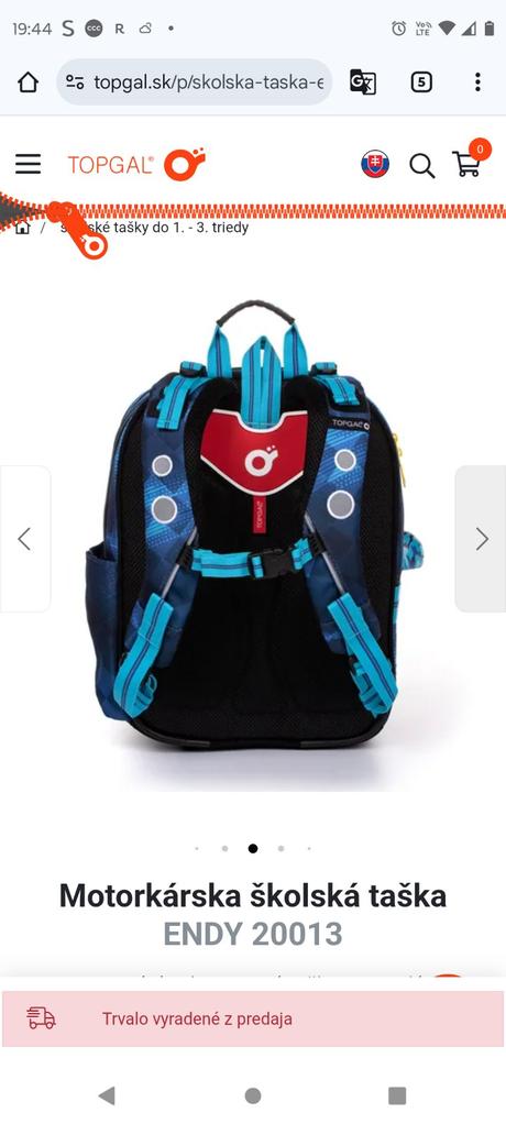 Školská taška topgal, 