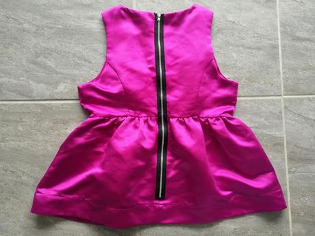 Sýtoružový saténový top top shop v40 "magenta", topshop,40