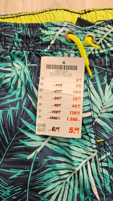 Krátke nohavice 2 ks spolu, 158