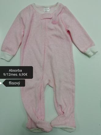 Flisový teplý overal dupačky, 80