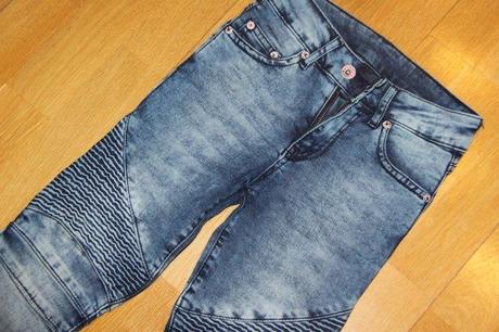 Motorkárske jeggings, 128