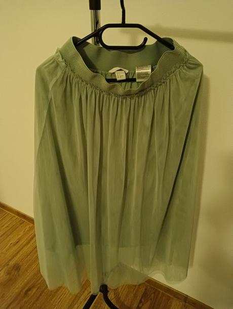 H&m pastelovo-zelená maxi sukňa z tylu, h&m,s
