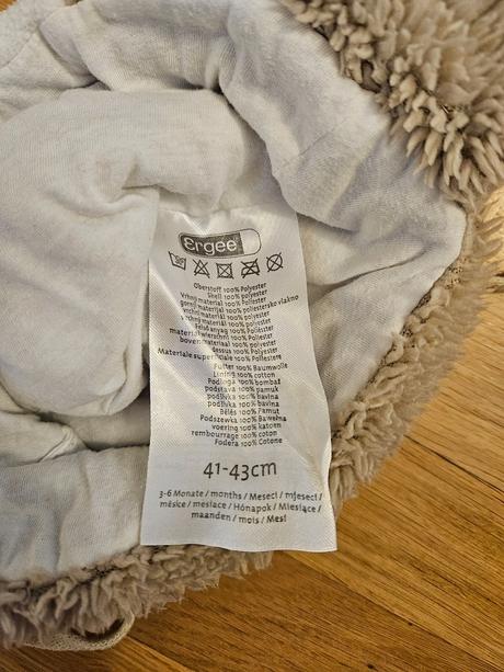 Teplá čiapka cez ušká macko 5-6m., ergee,68