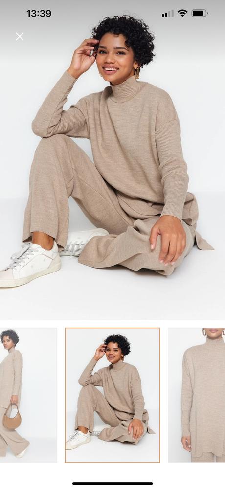 Pletený nohavicový komplet set, s