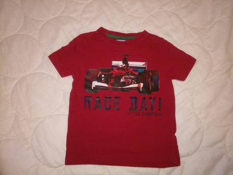 Krasne a kvalitne cervene tricko s formulou, f&f,98