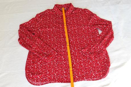 Červená kvetinková viskózová blúzka, orsay,40