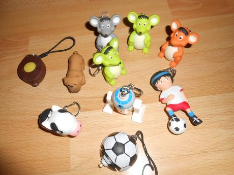 Rôzne prívesky-svetlo,zvuk,