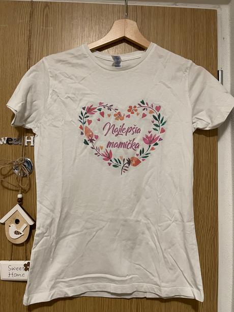 Biele tričko najlepšia mamička, m