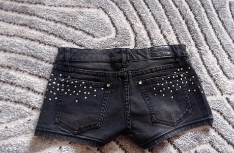 Tmavošedé rifľové kraťasy, 170