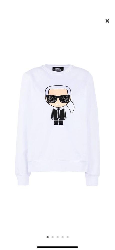 Mikina karl lagerfeld vyšívaná s flitrami, xs