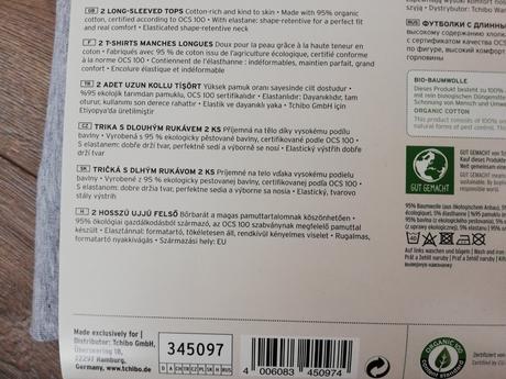 Tchibo tričká spolu 2,90 eur, tcm,110