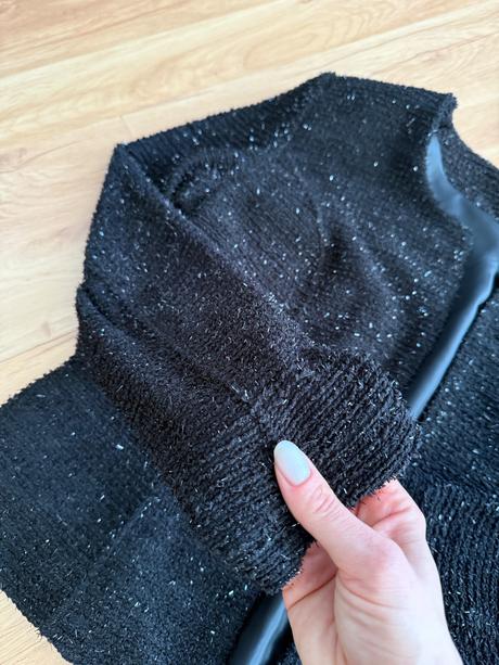 Dámske sako s glitrami, l