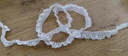 Krajka - 16 mm - biela, 