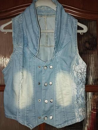 Rifľová vesta s čipkou, m