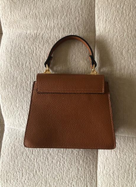 Hnedá malá kožená kabelka, 