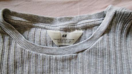 Vrubkovane tričká, h&m,158