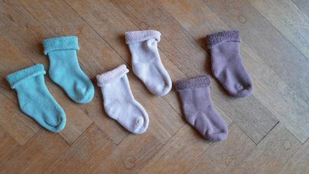 Froté ponožky 3 páry, h&m,74