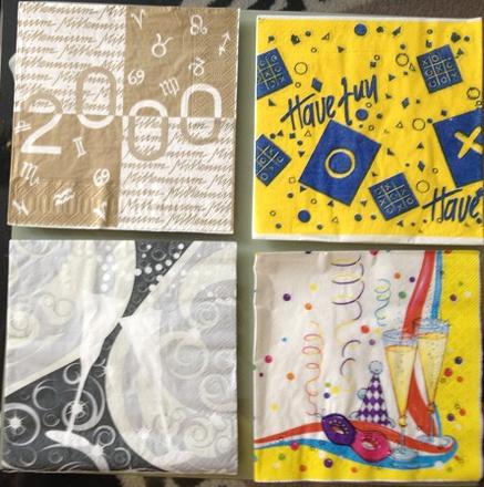 Novoročné servítky na decoupage, 