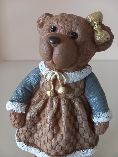 Sada 2ks stojacie keramické medvedíky, 