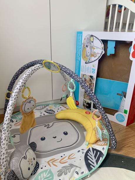 Fisher-price snugamonkey go bananas gym,