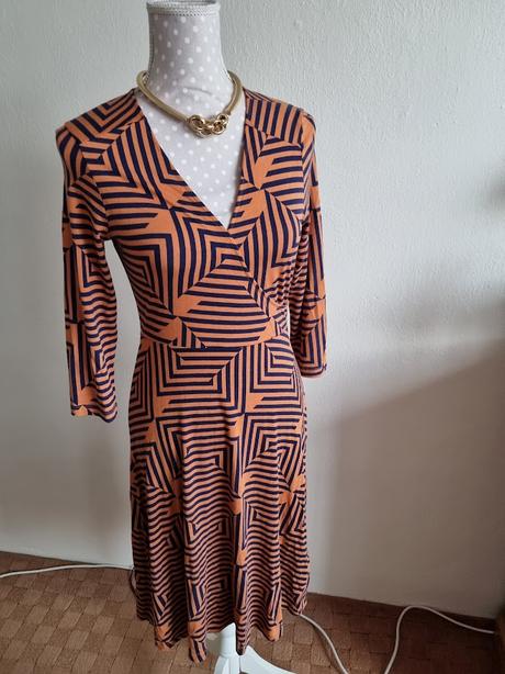 Horčicovo-modré šaty anna field veľ. s, s