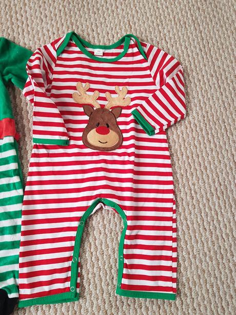 Vianočný overal + vianočné pyžamo, 74
