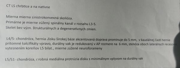Sú moje výsledky z CT chrbtice v poriadku?